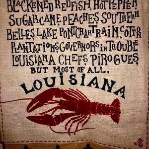 Fabric hanging kitchen sign